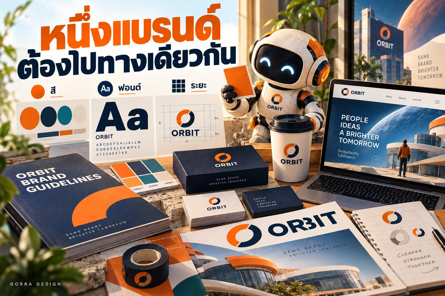 คุมสี ฟอนต์ และระยะให้เป็นระบบเดียวกัน
