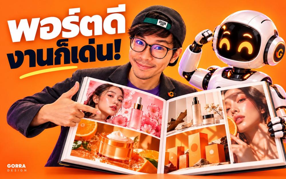 ทำเว็บ Portfolio กราฟิกด้วย AI: เลือกผลงาน เล่าเคส และวางปุ่มติดต่องาน